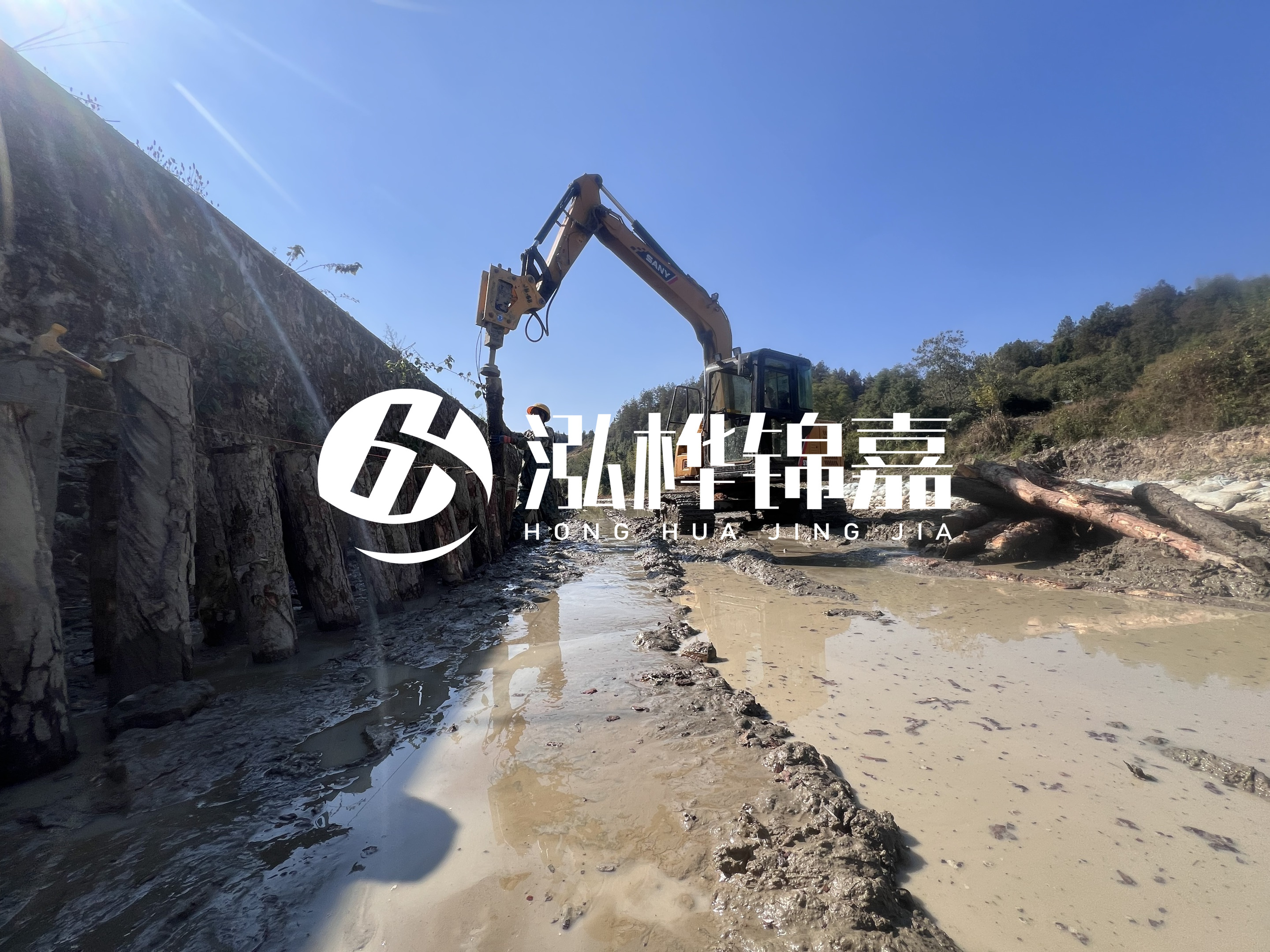 河里打樁起什么作用-河道里打木樁好還是水泥樁好？