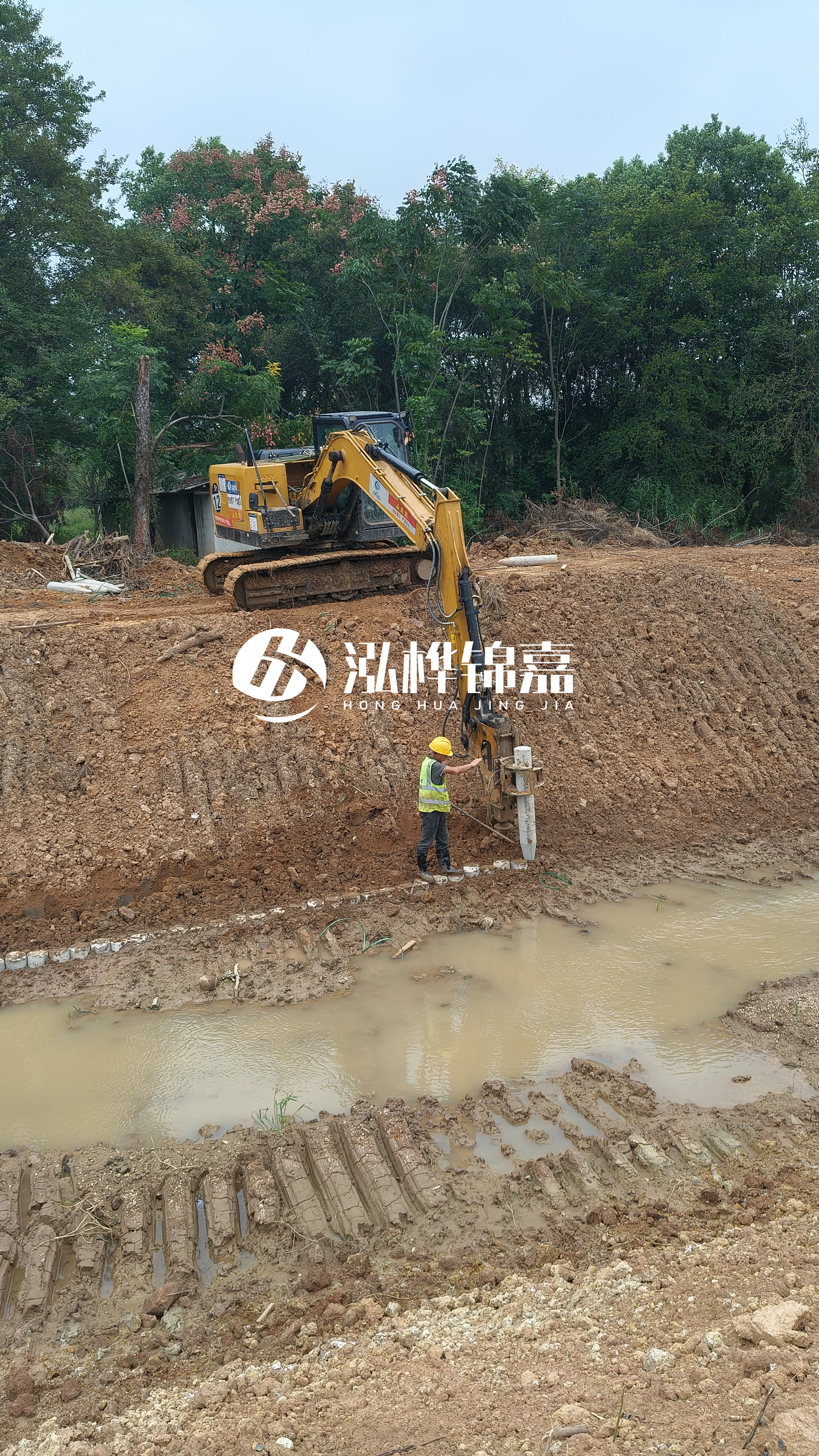 水泥仿木樁施工隊泓樺錦嘉 - 打樁機可以打多少米的樁？